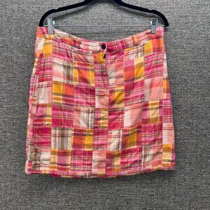 Tommy Hilfiger Womans Skirt Size 14 Patchwork Pink Orange Retro Bohemian 90s